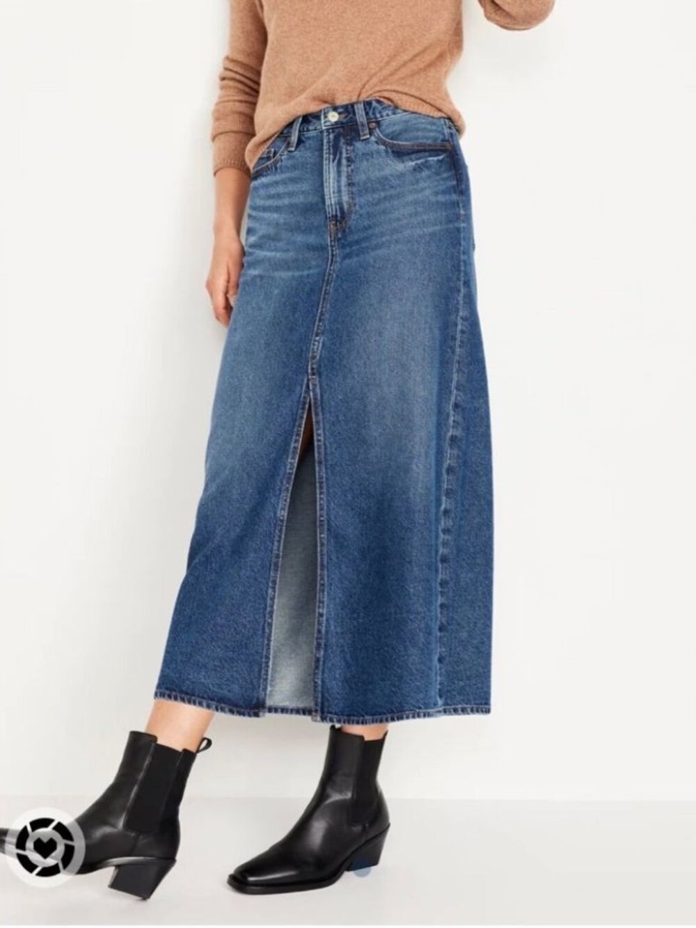 OLD NAVY High-Rise Denim Jean Midi Skirt -Size 26